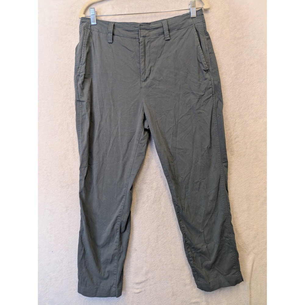 GAP Womens Gray High Rise Ankle Chino Pants Size 8 Stretch‎